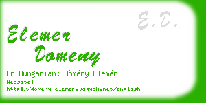 elemer domeny business card